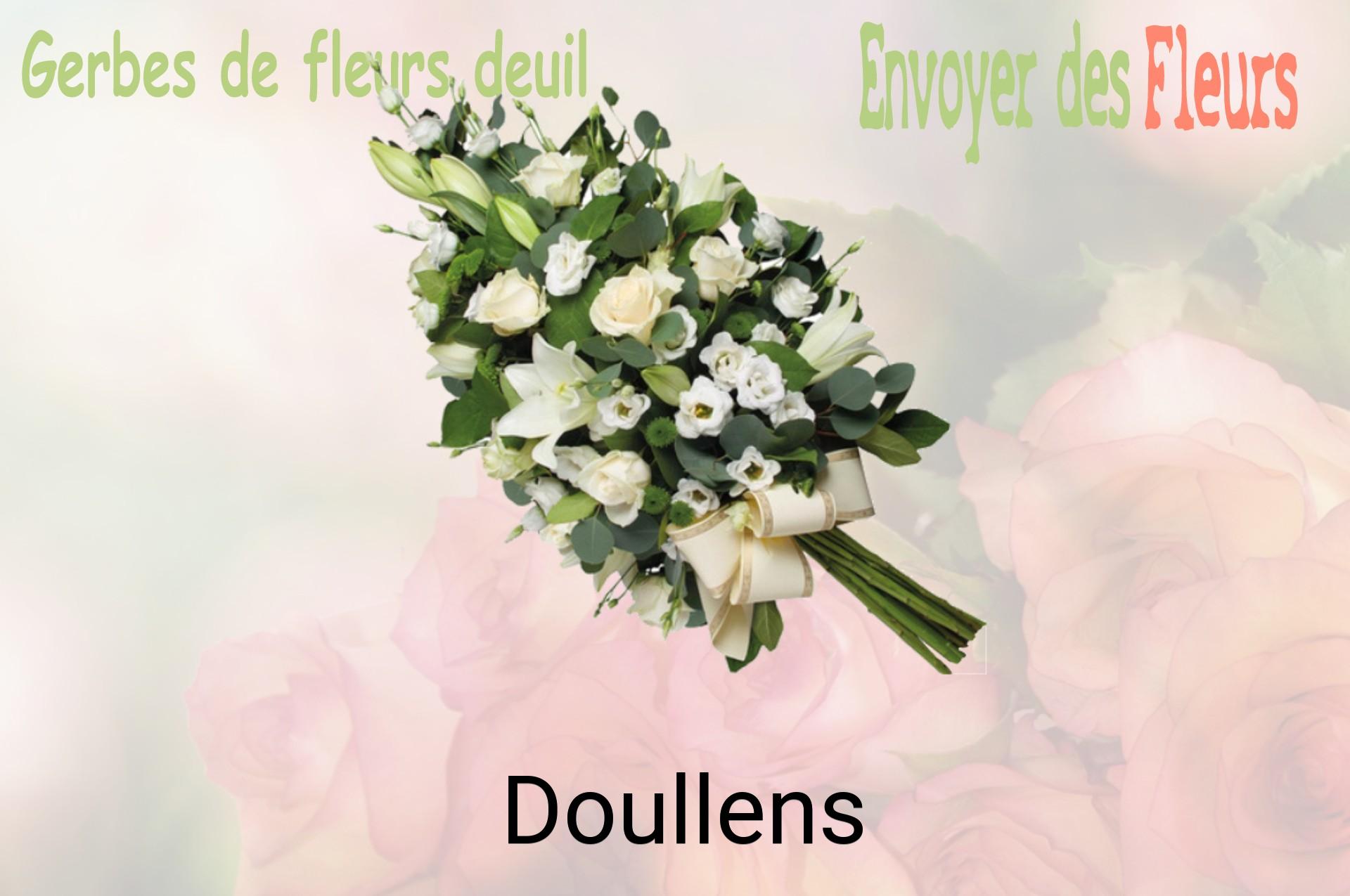 Gerbe de fleurs de deuil livrée à Doullens